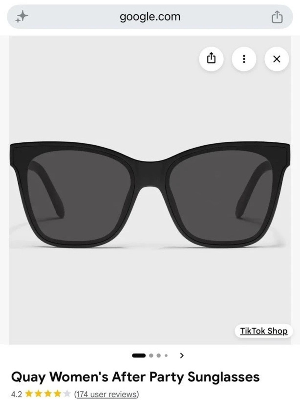 Quay Australia After Party Black Sunglasses NWT